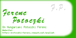 ferenc potoczki business card